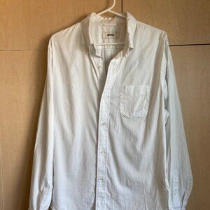 Buck Mason White Perfect Oxford - 100% Cotton - Size Large